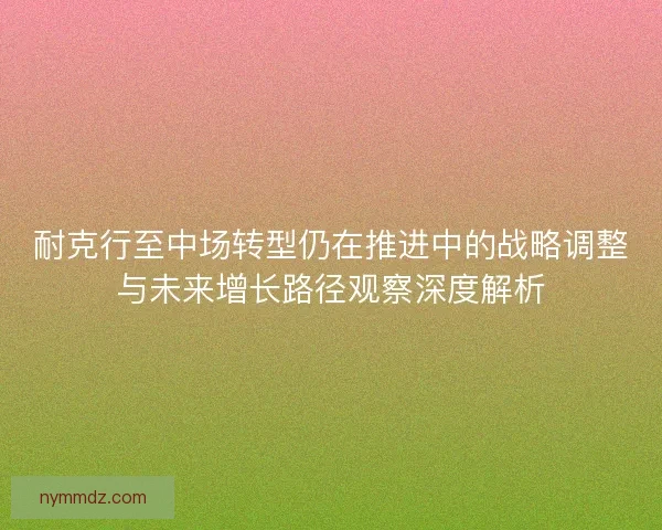 耐克行至中场转型仍在推进中的战略调整与未来增长路径观察深度解析